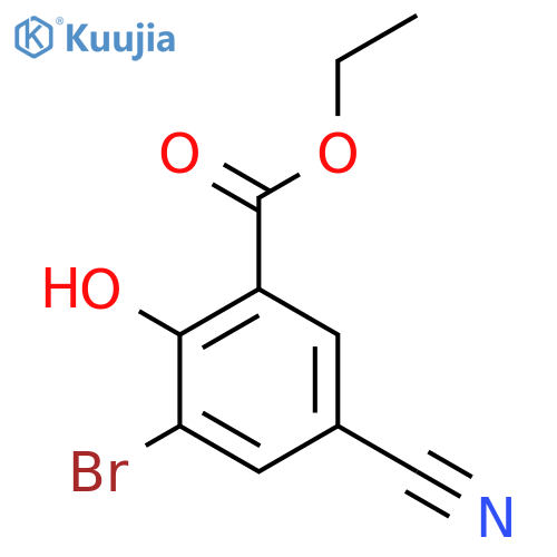 Ethyl 3-bromo-5-cyano-2-hydroxybenzoate structure