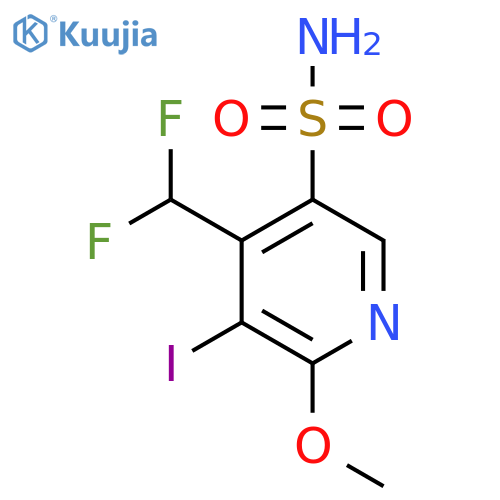 4-(Difluoromethyl)-3-iodo-2-methoxypyridine-5-sulfonamide structure