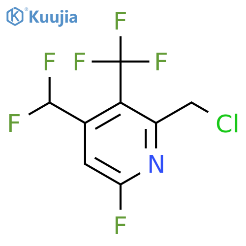 2-(Chloromethyl)-4-(difluoromethyl)-6-fluoro-3-(trifluoromethyl)pyridine structure