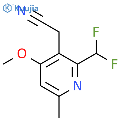 2-(Difluoromethyl)-4-methoxy-6-methylpyridine-3-acetonitrile structure