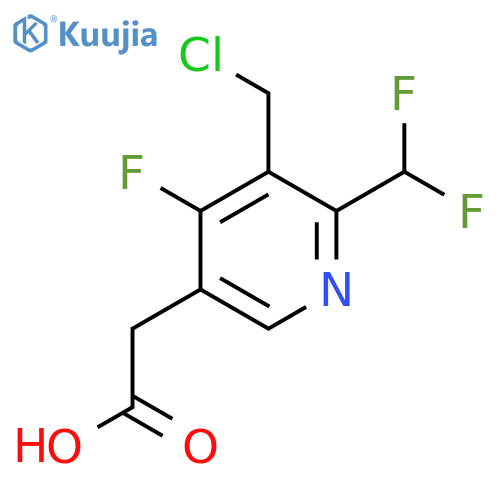 3-(Chloromethyl)-2-(difluoromethyl)-4-fluoropyridine-5-acetic acid structure