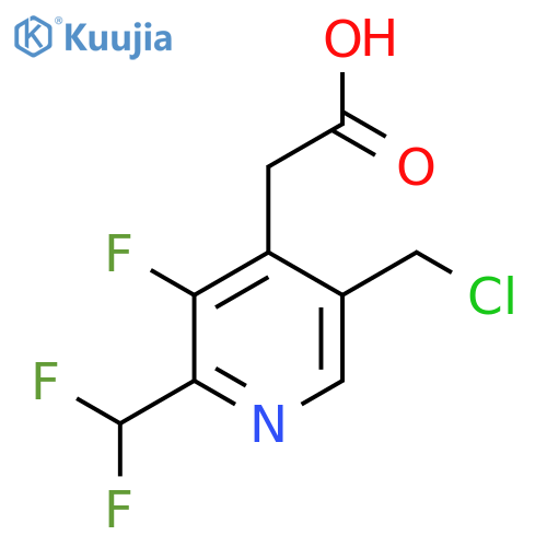 5-(Chloromethyl)-2-(difluoromethyl)-3-fluoropyridine-4-acetic acid structure