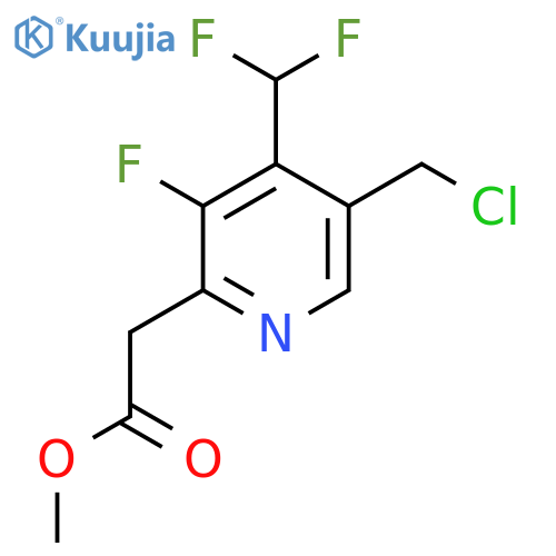 Methyl 5-(chloromethyl)-4-(difluoromethyl)-3-fluoropyridine-2-acetate structure