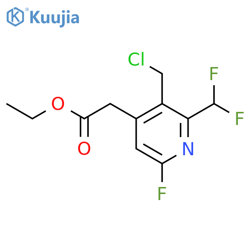 Ethyl 3-(chloromethyl)-2-(difluoromethyl)-6-fluoropyridine-4-acetate structure