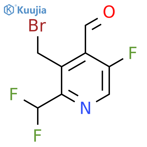 3-(Bromomethyl)-2-(difluoromethyl)-5-fluoropyridine-4-carboxaldehyde structure