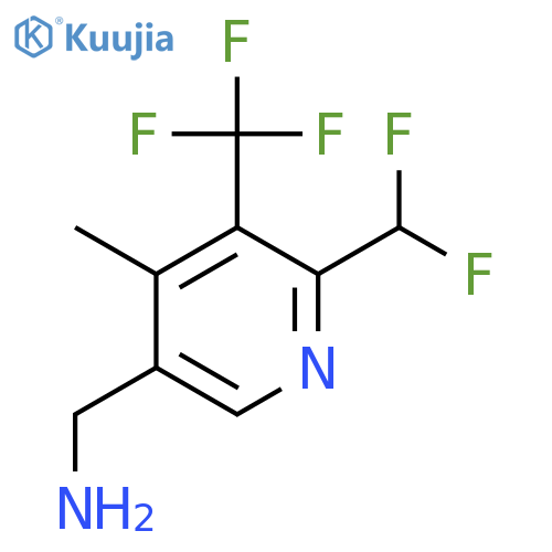5-(Aminomethyl)-2-(difluoromethyl)-4-methyl-3-(trifluoromethyl)pyridine structure
