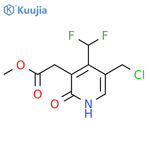 Methyl 5-(chloromethyl)-4-(difluoromethyl)-2-hydroxypyridine-3-acetate structure