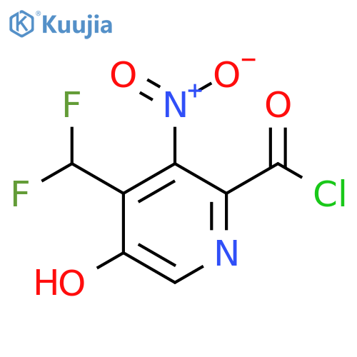4-(Difluoromethyl)-5-hydroxy-3-nitropyridine-2-carbonyl chloride structure