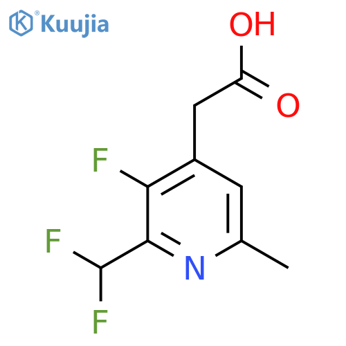 2-(Difluoromethyl)-3-fluoro-6-methylpyridine-4-acetic acid structure