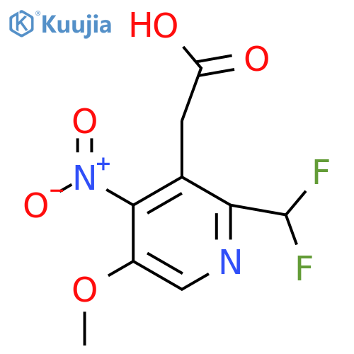 2-(Difluoromethyl)-5-methoxy-4-nitropyridine-3-acetic acid structure