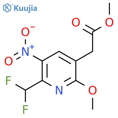 Methyl 2-(difluoromethyl)-6-methoxy-3-nitropyridine-5-acetate structure