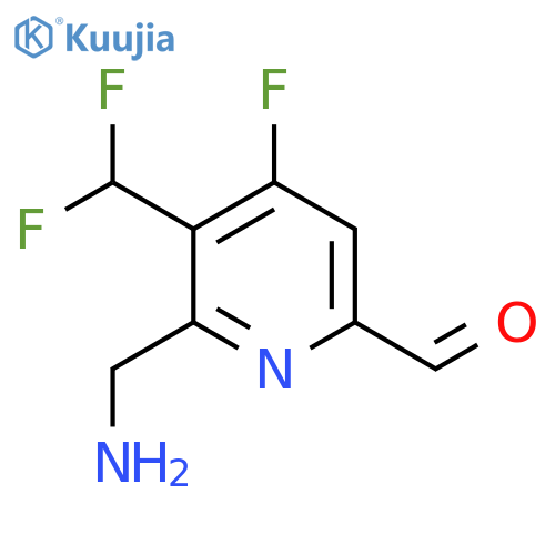 2-(Aminomethyl)-3-(difluoromethyl)-4-fluoropyridine-6-carboxaldehyde structure