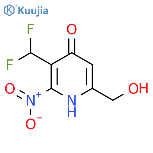 3-(Difluoromethyl)-4-hydroxy-2-nitropyridine-6-methanol structure