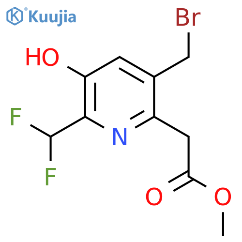 Methyl 5-(bromomethyl)-2-(difluoromethyl)-3-hydroxypyridine-6-acetate structure