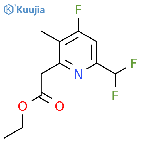 Ethyl 6-(difluoromethyl)-4-fluoro-3-methylpyridine-2-acetate structure