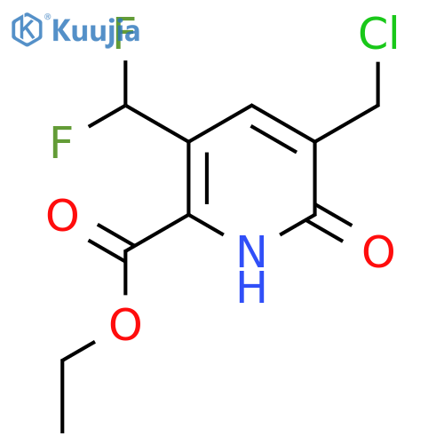 Ethyl 3-(chloromethyl)-5-(difluoromethyl)-2-hydroxypyridine-6-carboxylate structure