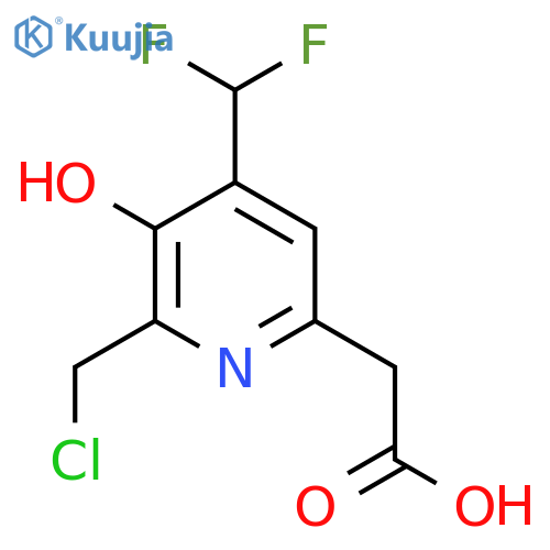 2-(Chloromethyl)-4-(difluoromethyl)-3-hydroxypyridine-6-acetic acid structure