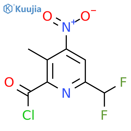 6-(Difluoromethyl)-3-methyl-4-nitropyridine-2-carbonyl chloride structure