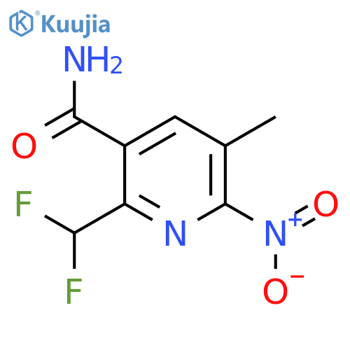 2-(Difluoromethyl)-5-methyl-6-nitropyridine-3-carboxamide structure