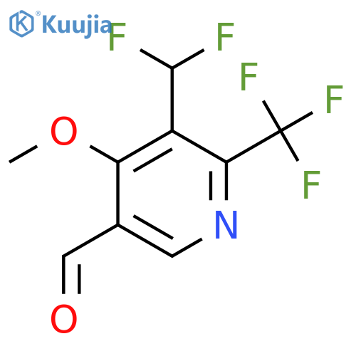 3-(Difluoromethyl)-4-methoxy-2-(trifluoromethyl)pyridine-5-carboxaldehyde structure