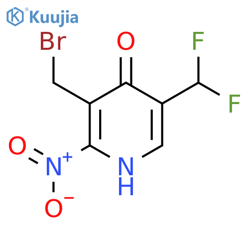 3-(Bromomethyl)-5-(difluoromethyl)-4-hydroxy-2-nitropyridine structure