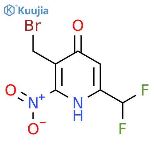 3-(Bromomethyl)-6-(difluoromethyl)-4-hydroxy-2-nitropyridine structure