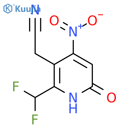 2-(Difluoromethyl)-6-hydroxy-4-nitropyridine-3-acetonitrile structure