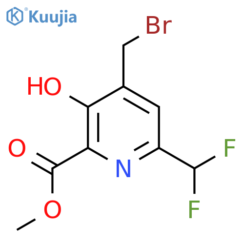Methyl 4-(bromomethyl)-6-(difluoromethyl)-3-hydroxypyridine-2-carboxylate structure