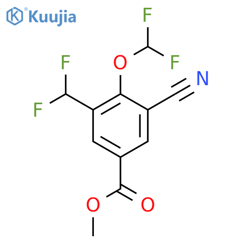 Methyl 3-cyano-4-difluoromethoxy-5-(difluoromethyl)benzoate structure