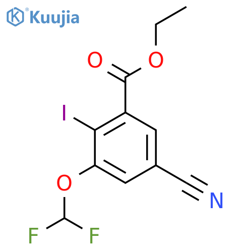 Ethyl 5-cyano-3-difluoromethoxy-2-iodobenzoate structure