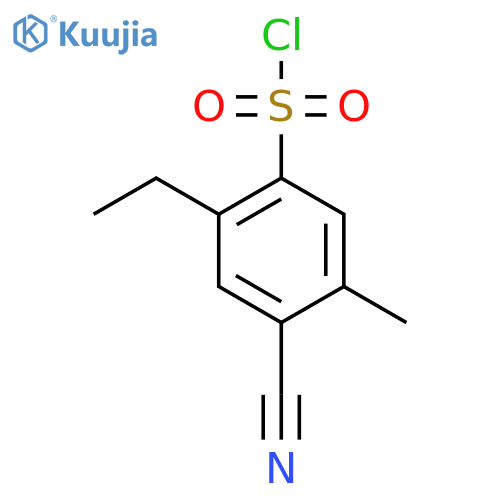 4-Cyano-2-ethyl-5-methylbenzenesulfonyl chloride structure