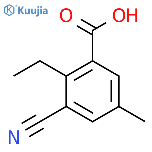 3-Cyano-2-ethyl-5-methylbenzoic acid structure