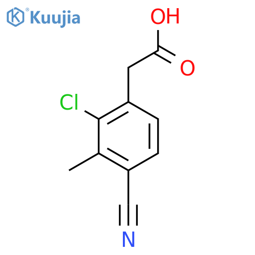 2-Chloro-4-cyano-3-methylphenylacetic acid structure