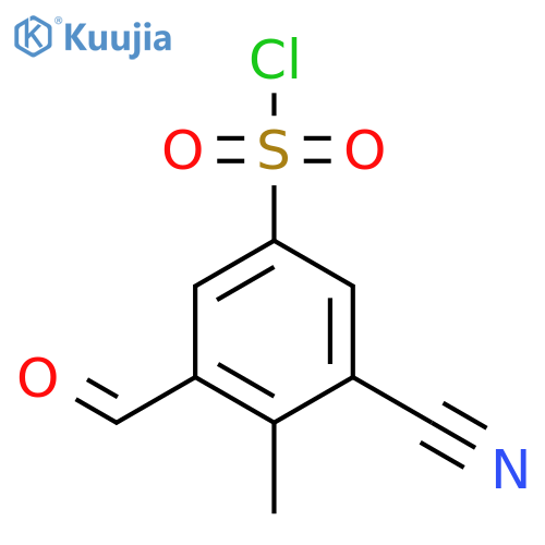 3-Cyano-5-formyl-4-methylbenzenesulfonyl chloride structure