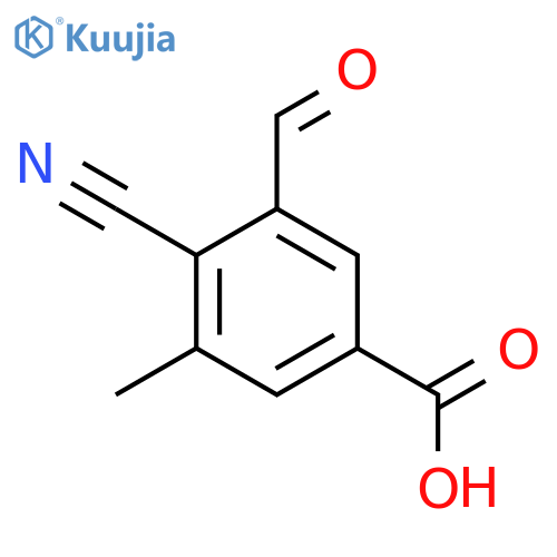 4-Cyano-3-formyl-5-methylbenzoic acid structure