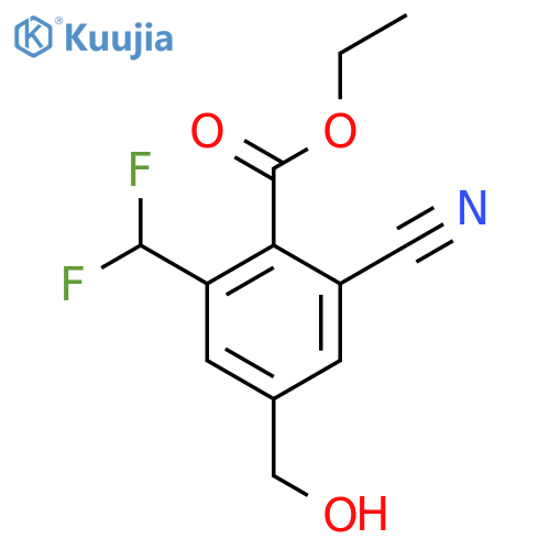 Ethyl 2-cyano-6-difluoromethyl-4-(hydroxymethyl)benzoate structure