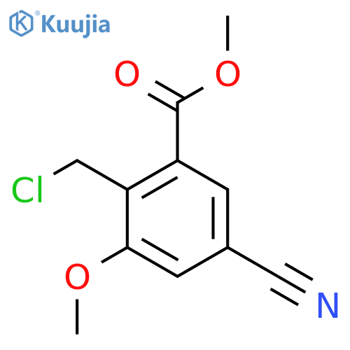Methyl 2-chloromethyl-5-cyano-3-methoxybenzoate structure