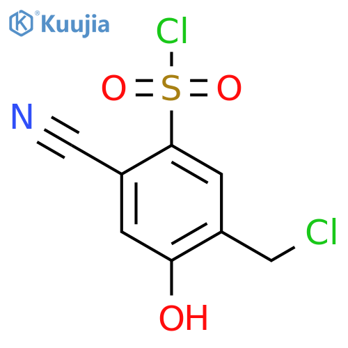 5-Chloromethyl-2-cyano-4-hydroxybenzenesulfonyl chloride structure