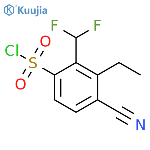 4-Cyano-2-difluoromethyl-3-ethylbenzenesulfonyl chloride structure