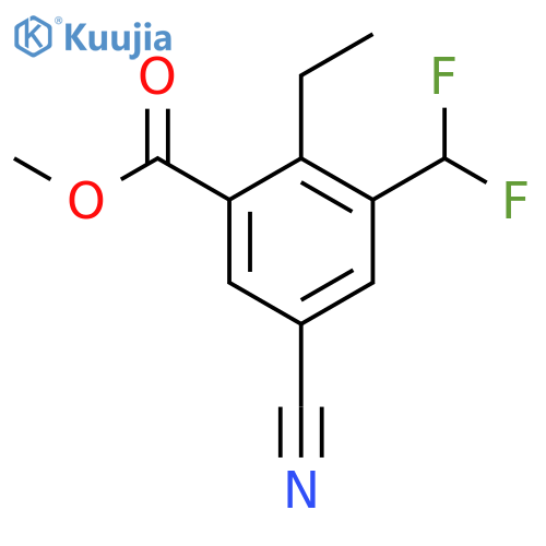 Methyl 5-cyano-3-difluoromethyl-2-ethylbenzoate structure
