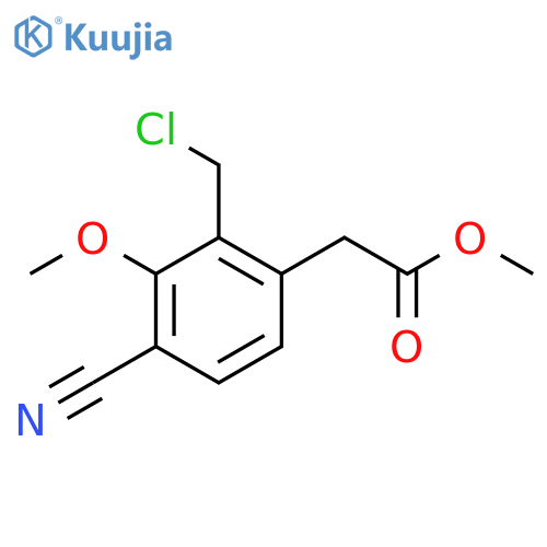 Methyl 2-chloromethyl-4-cyano-3-methoxyphenylacetate structure