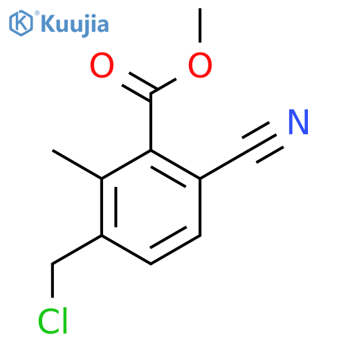 Methyl 3-chloromethyl-6-cyano-2-methylbenzoate structure