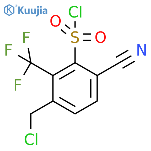 3-Chloromethyl-6-cyano-2-(trifluoromethyl)benzenesulfonyl chloride structure