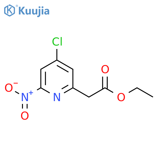 Ethyl 4-chloro-2-nitropyridine-6-acetate structure