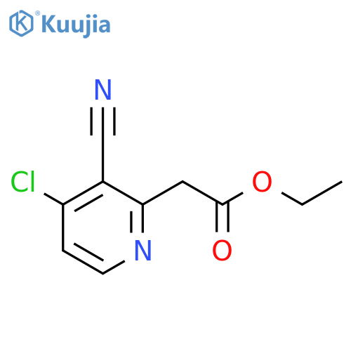 Ethyl 4-chloro-3-cyanopyridine-2-acetate structure