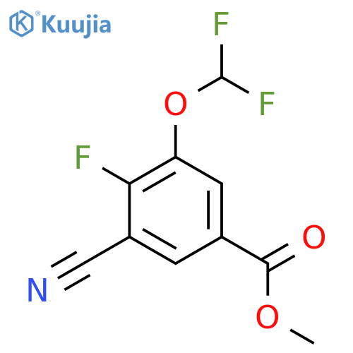 Methyl 3-cyano-5-difluoromethoxy-4-fluorobenzoate structure