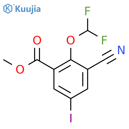 Methyl 3-cyano-2-difluoromethoxy-5-iodobenzoate structure