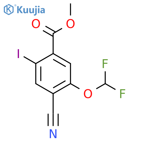 Methyl 4-cyano-5-difluoromethoxy-2-iodobenzoate structure