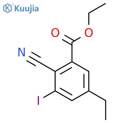 Ethyl 2-cyano-5-ethyl-3-iodobenzoate structure