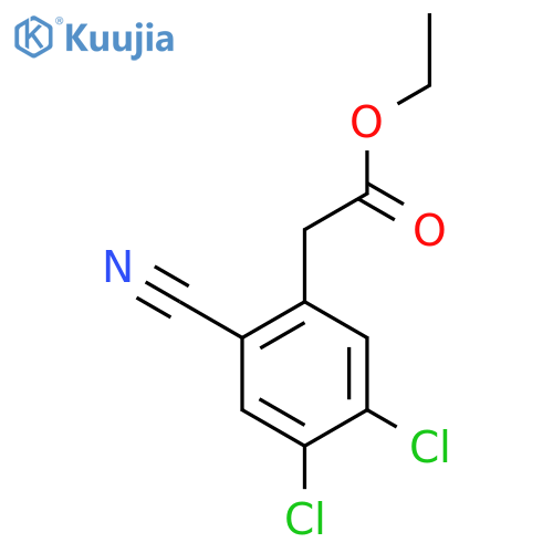 Ethyl 2-cyano-4,5-dichlorophenylacetate structure